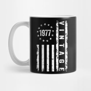 47 Years Old Gifts Vintage 1977 American Flag 47th Birthday Mug